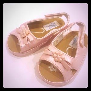 Pink baby sandals